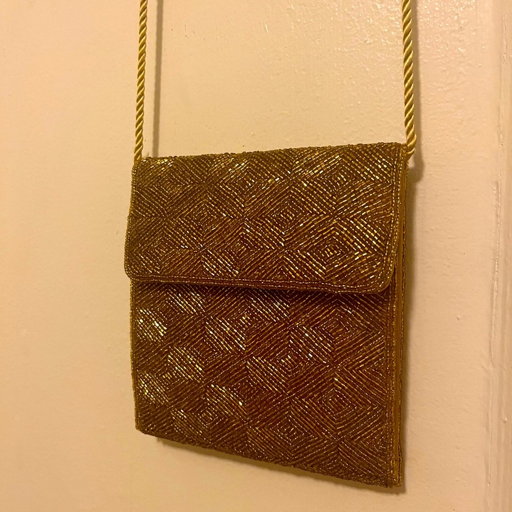 Carla Marchi Gold Beaded Handbag Vintage